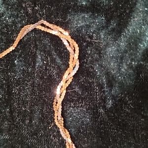 Vintage 14 k micro tri color braided bracelet